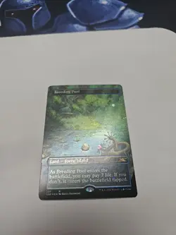 Breeding Pool GALAXY FOIL | MTG Unfinty UNF UG Shock Land NM M 537 - Image 1