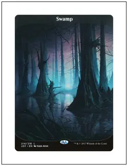 1x Swamp, Borderless Full Art, Unstable, Magic the Gathering MTG NM - Image 1