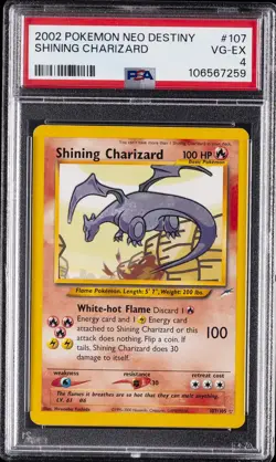 2002 POKEMON NEO DESTINY #107 SHINING CHARIZARD PSA 4 - Image 1