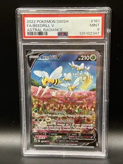 2022 Pokemon Astral Radiance Beedrill V Full Alternate Alt Art #161/189 PSA 9 - Image 1