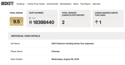 2001 Pokemon Japanese Vending Series 1 Chansey 💎BGS 9.5💎 - Image 5