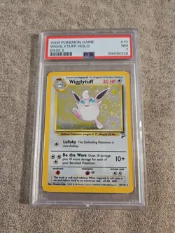 Pokemon Base Set 2 TCG Wigglytuff Holo Rare PSA 7 Near Mint 19/130 2000 Vintage - Image 1