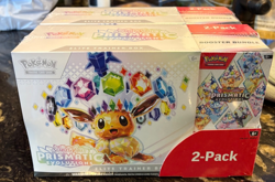 Pokemon TCG Prismatic Evolutions ETB with Booster Bundle Costco 2-Pack Sealed - Image 1