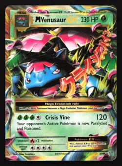 Pokemon M Venusaur EX 2/108 Evolutions Ultra Rare Holo LP - Image 1