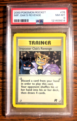 Imposter Oak's Revenge Uncommon #76 - PSA NM-MT 8 - Team Rocket - Pokemon TCG - Image 1