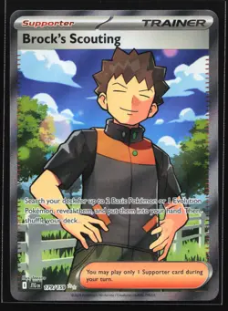 Pokemon Brock's Scouting 179/159 Surging Sparks Ultra Rare Full Art Holo NM - Image 1
