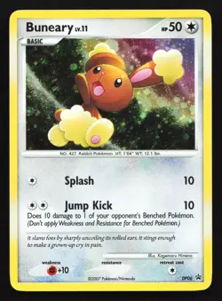 Pokemon Buneary DP06 Diamond & Pearl Holo Black Star Promo - BLEED ERROR - Image 1
