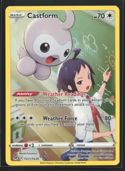 Pokemon Castform TG11 Lost Origin Trainer Gallery Ultra Rare Holo NM - Image 1