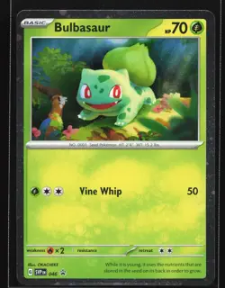 Pokemon Bulbasaur SVP 046 Scarlet & Violet Cosmos Holo Black Star Promo NM - Image 1