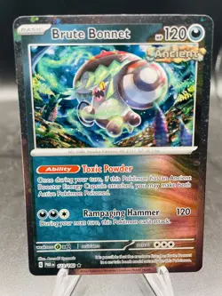 Pokemon Brute Bonnet 123/182 Paradox Rift Cosmos Holo Rare Promo NM - Image 1