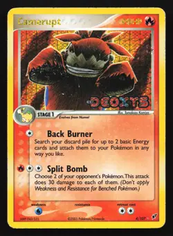 Pokemon Camerupt 4/107 EX Deoxys Stamped Reverse Holo Rare HP - Image 1