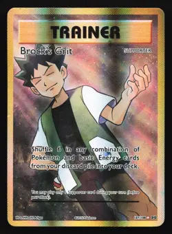 Pokemon Brock's Grit 107/108 Evolutions Ultra Rare Full Art Holo MP - Image 1