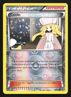 Pokemon Caitlin 78/101 Plasma Blast Reverse Holo LP - Image 1