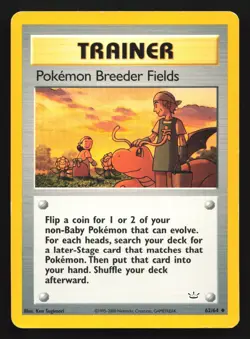 Pokemon Breeder Fields 62/64 WotC Neo Revelation Unlimited Regular MP - Image 1