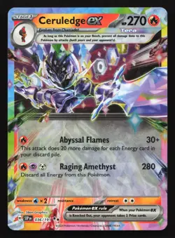 Pokemon Ceruledge ex 036/191 Surging Sparks Double Rare Holo LP - Image 1