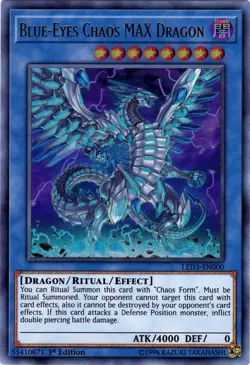 Yugioh! LP Blue-Eyes Chaos MAX Dragon - LED3-EN000 - Ultra Rare - 1st Edition Li - Image 1