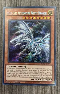 Yugioh Blue Eyes Alternative White Dragon #RA02-EN010 Secret Rare 1st Edition - Image 1