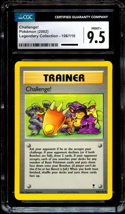 CGC 9.5 MINT+ Challenge! 106/110 Legendary Collection Pokemon Card - Image 2