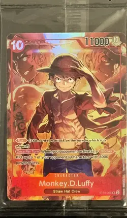 Sealed Promo One Piece CARD Treasure Booster Monkey.D.Luffy ST10-006 SR New - Image 1