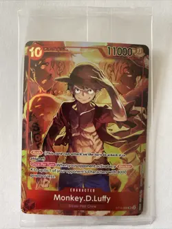 Sealed Promo One Piece CARD Treasure Booster Monkey.D.Luffy ST10-006 SR - Image 1