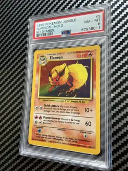 Pokemon TCG Flareon Jungle Holo Card 3/64 Unlimited Rare, No Symbol - Image 2