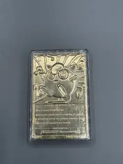 Jigglypuff 39 23K Gold Plated 1999 Burger King Pokemon Card Light Play Fast Ship - Image 3