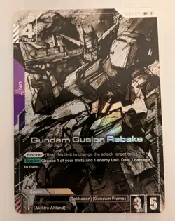 Gundam Gusion Rebake LR+ GD02-055 Alt Art FOIL NM - Gundam Card Game Dual Impact - Image 1