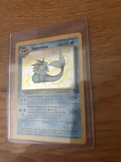 Pokemon TCG Vaporeon - Jungle Set 12/64 Rare Holo Vintage Card WOTC 1999 - Image 2