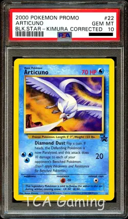 PSA 10 GEM MINT Articuno # 22 CORRECTED WOTC Black Star Promo Pokemon Card - Image 1