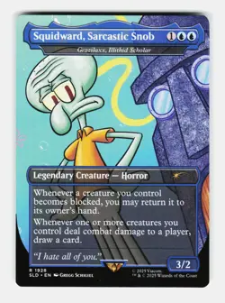 MTG: Squidward, Sarcastic Snob - Grazilaxx, Illithid Scholar | Secret Lair Drop - Image 1