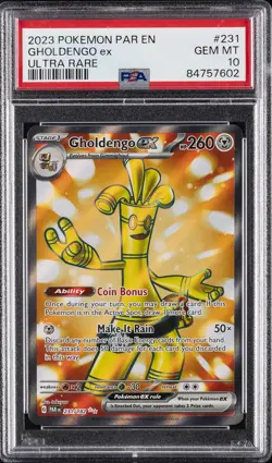 2023 POKEMON PAR EN-PARADOX RIFT ULTRA RARE #231 GHOLDENGO EX PSA 10 - Image 1