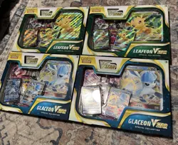 Pokemon Leafeon V Star (x2) and Glaceon V Star (x2) Special Collection Boxes - Image 1