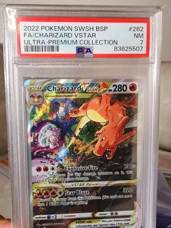 Pokemon Charizard VStar SWSH262 Black Star Promo Ultra Premium Collection PSA 7 - Image 1