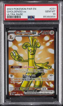 2023 POKEMON PAR EN-PARADOX RIFT ULTRA RARE #231 GHOLDENGO EX PSA 10 - Image 1