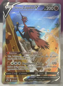 Galarian Zapdos V 174/198 Alternate Art - Pokemon Sword & Shield: Chilling Reign - Image 1