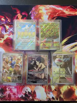 Pokemon Twilight Masquerade Illustration Rare Lot X5 NM Sunflora 169/167 Applin - Image 1
