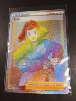 Pokemon TCG ZISU Full Art Trainer 207/189 Rainbow Holo Astral Radiance NM - Image 1