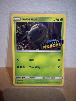 Bulbasaur SM198 Black Star Promo Detective Pikachu Stamped Pokemon TCG - Image 1
