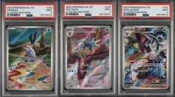 Pokemon Paldea Evolved Frigibax 208, Arctibax 209, Baxcalibur 210 IR PSA 9 SET - Image 1