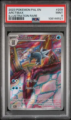 Pokemon Paldea Evolved Frigibax 208, Arctibax 209, Baxcalibur 210 IR PSA 9 SET - Image 4