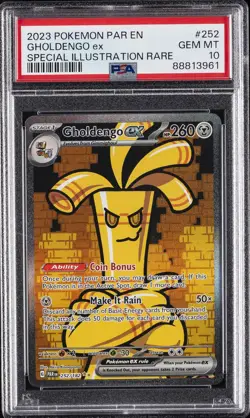 2023 POKEMON PAR EN-PARADOX RIFT SPECIAL ILLUSTRATION RARE GHOLDENGO EX PSA 10 - Image 1