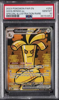 2023 POKEMON PAR EN-PARADOX RIFT SPECIAL ILLUSTRATION RARE GHOLDENGO EX PSA 10 - Image 1