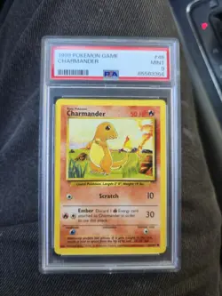 1999 POKEMON GAME #46 CHARMANDER PSA 9 BASE SET - Image 1