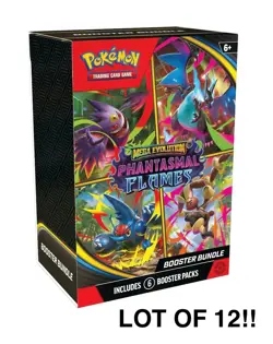 Lot Of 12 - Pokemon Mega Evolutions Phantasmal Flames Booster Bundle *PRESALE* - Image 1
