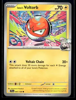 Iono's Voltorb SV09: Journey Together 047/159 NM Pokemon TCG | Buy 10 Get 10 Fre - Image 1