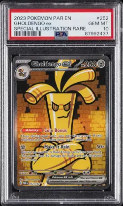 2023 POKEMON PAR EN-PARADOX RIFT SPECIAL ILLUSTRATION RARE GHOLDENGO EX PSA 10 - Image 1