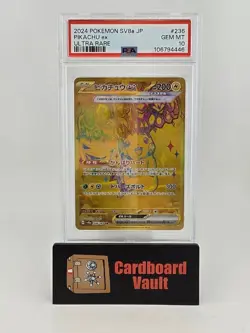 2024 Pokemon Japanese Pikachu ex Ultra Rare #236 PSA 10 106794446 - Image 1
