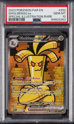 2023 POKEMON PAR EN-PARADOX RIFT SPECIAL ILLUSTRATION RARE GHOLDENGO EX PSA 10 - Image 1