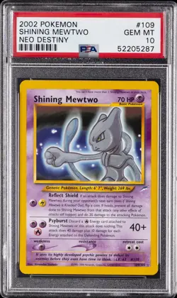 2002 POKEMON NEO DESTINY #109 SHINING MEWTWO PSA 10 - Image 1