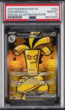 2023 POKEMON PAR EN-PARADOX RIFT SPECIAL ILLUSTRATION RARE GHOLDENGO EX PSA 10 - Image 1